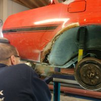 Oranje Opel Ascona B 2.5CIH met 212PK